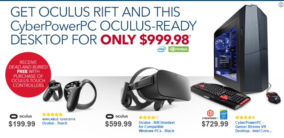 CyberPowerPC and Oculus Bundle Running Out