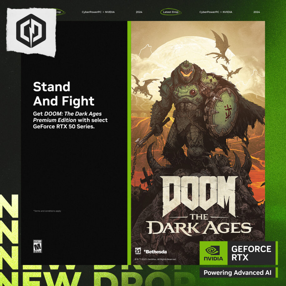 DOOM: The Dark Ages GeForce RTX 50 Series Bundle | CyberPowerPC