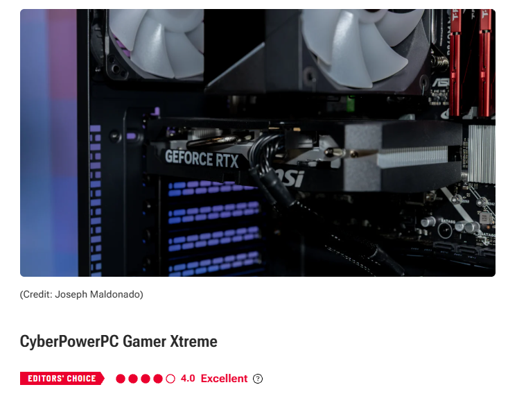 PCMag Recommends the  CyberPowerPC Gamer Xtreme – Grab it at Costco Today!